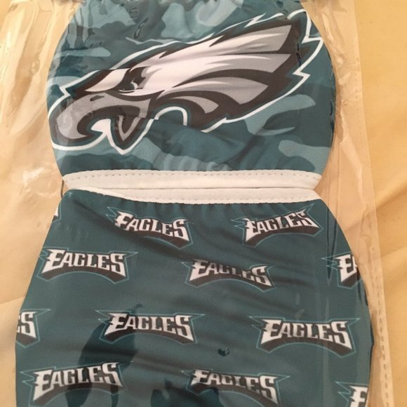 Authentic NFL Philadelphia Eagles Trademarked  Face Mask 2pk - Picture 3 of 3